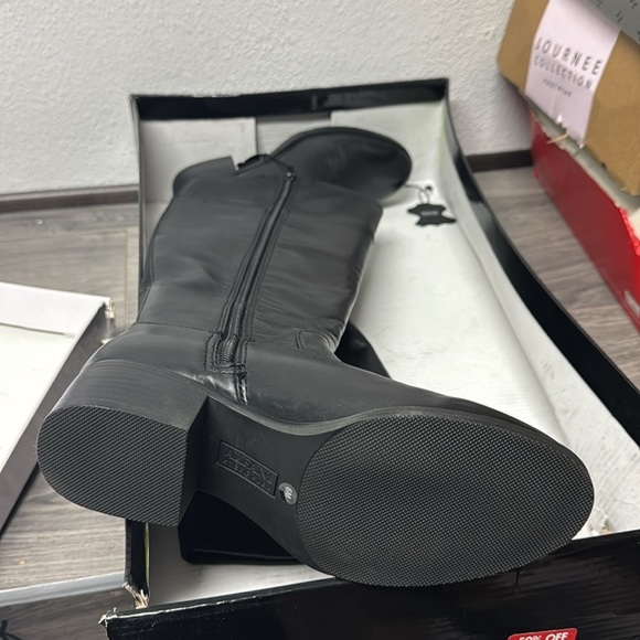 Alfani Women Bexleyy Mid Calf Ridding Boots, Black (Genuine Leather) - Picture 3 of 8